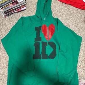 Green 'I Love 1D' Hoodie